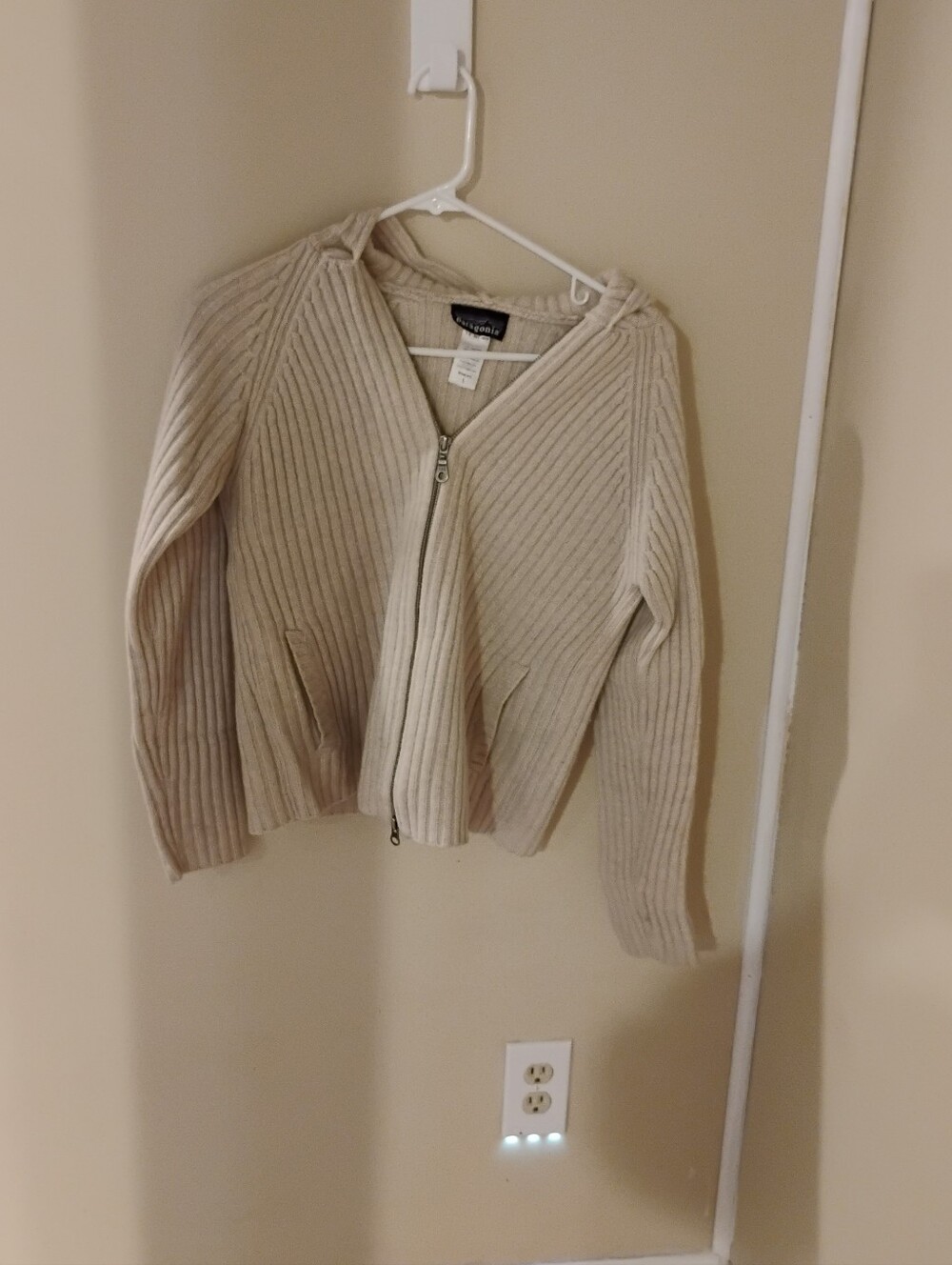 Patagonia Women's Washed Wool Cardigan Full Zip Hoodie Sweater Sz L
